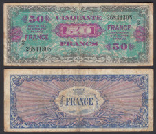 Frankreich - France  50 Francs 1944 Allied Military Currency Pick 117 F (4) - Andere & Zonder Classificatie