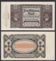 Ro 89b 2 Millionen Mark 1923 Pick 89 UNC (1) FZ: E - BZ: V    (29554 - Sonstige & Ohne Zuordnung