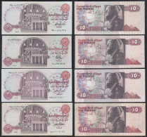 Ägypten - Egypt 4 Stück á 10 Pounds Banknoten Versch. Jahrgänge Ca. VF (3) - Otros – Africa