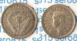 Südafrika - South Africa 3 Pence Münze Silber 1952 Georg VI. 1936-1952  (p487 - Altri – Africa