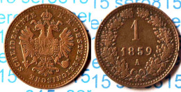 Österreich - Austria 1 Kreuzer Münze 1859 Franz Josef I. (1848-1916)      (p469 - Oostenrijk