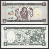 Eritrea 1 Nakfa Banknote 1997 Pick 1 XF (2)     (31891 - Altri – Africa