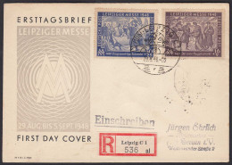 SBZ Leipziger Herbstmesse 1948 FDC Ersttagbrief Per Einschreiben  (20286 - Autres & Non Classés