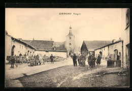 CPA Girmont, La Place Et L`Eglise  - Autres & Non Classés