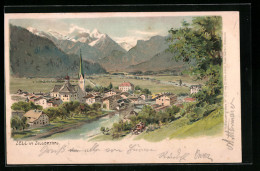 Künstler-AK Edward Theodore Compton: Zell Im Zillerthal, Blick über Den Ort  - Compton, E.T.