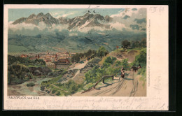 Künstler-AK Edward Theodore Compton: Innsbruck, Ortsansicht Von Süd, Mit Landstrasse  - Compton, E.T.