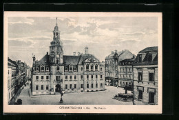 AK Crimmitschau /Sa., Rathaus Aus Der Vogelschau  - Crimmitschau