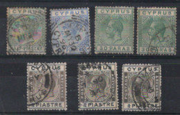 Chypre Occupation Britannique Ensemble 7 Valeurs - Altri & Non Classificati