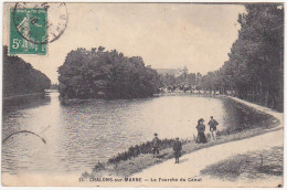 51 - CHALONS-sur-MARNE -  1910 - La Fourche Du Canal (Personnages) - Châlons-sur-Marne