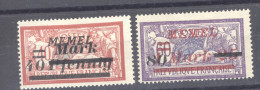 Allemagne  -  Memel  :  Mi  119-20   * - Memel (Klaipeda) 1923