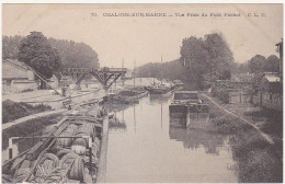 51 - CHALONS-sur-MARNE -  Vue Prise Du Pont Pochet (Péniches) - Châlons-sur-Marne