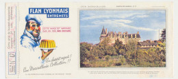 Buvard 23.1 X 10.4 FLAN LYONNAIS Série B N° 17 Châteaux De La Loire Château De Langeais - Cake & Candy