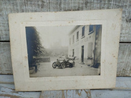 Photographie Ancienne Animée Café Restaurant Des Iles Albigny 1913 Automobile - Plaatsen