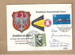 Los Vom 22.05  Sammlerkarte Aus Frankfurt 1957 - Cartas & Documentos