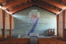 CPM - R - LES EGLISES DE LA RECONSTRUCTION DE LA MANCHE - EGLISE ND DE LOURDES - DONVILLE LES BAINS - VASTE INTERIEUR - Autres & Non Classés