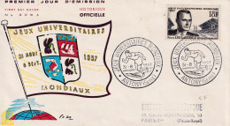 JEUX UNIVERSITAIRES 1957   ANTONY SEINE - Cartas & Documentos