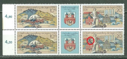 DDR Michel 2533 Et 2533 I * * TB Cote 30 Euro Tache Noire Entre Le Coude Et Le Clocher - Abarten Und Kuriositäten