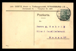 JUDAISME - CARTE DE SERVICE - JOHANN GOETZ,  STRASBOURG - Jewish