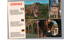 CORDES 81 - Multi Vue De La Cité Ville Village Petit Histoire Carte Vierge - Cordes