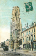 59 - Lille - Eglise Du Sacré Coeur - Animée - Colorisée - Tramway - Oblitération Ronde De 1908 - CPA - Voir Scans Recto- - Lille