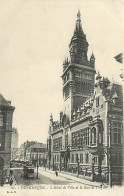 59 - Dunkerque - L'Hotel De Ville Et La Rue De L'Eglise - Animée - Tramway - CPA - Voir Scans Recto-Verso - Dunkerque