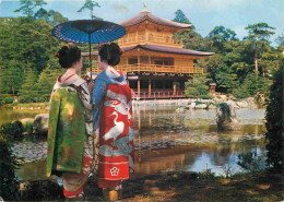 Japon - Kyoto - Maiko At Golden Pavilion - Femmes En Costumes Traditionnels - Folklore - Scène Et Types - Nippon - Japan - Kyoto