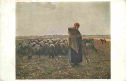Art - Peinture - Jean François Millet - Bergère Gardant Ses Moutons - Musée Du Louvre De Paris - CPA - Voir Scans Recto- - Paintings