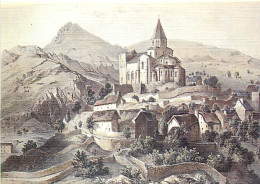 63 - Saint Nectaire - L'Eglise Et Le Mont Cornadore - D'après Une Gravure D'époque - Gravure Lithographie Ancienne - CPM - Saint Nectaire