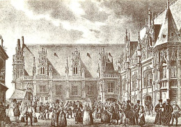 76 - Rouen - Le Palais De Justice - D'après Une Gravure D'époque - Gravure Lithographie Ancienne - Carte Neuve - CPM - V - Rouen