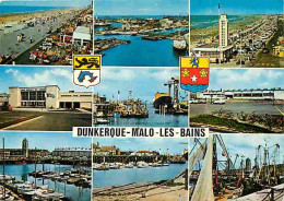 59 - Dunkerque - Malo Les Bains - Multivues - Bateaux - Blasons - CPM - Voir Scans Recto-Verso - Dunkerque