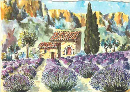 Art - Peinture - La Provence Pittoresque - Dans Les Lavandes En Fleurs - CPM - Voir Scans Recto-Verso - Schilderijen