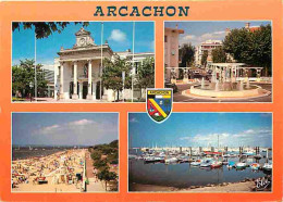 33 - Arcachon - Multivues - Plage - Blasons - Bateaux - Bassin D'Arcachon - CPM - Voir Scans Recto-Verso - Arcachon