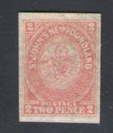 1862-64 Newfoundland - Stanley Gibbons N. 17 - 2d. Rose Lake - MH* - Other & Unclassified