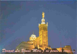 13 - Marseille - Notre Dame De La Garde - Vue De Nuit - CPM - Voir Scans Recto-Verso - Notre-Dame De La Garde, Lift En De Heilige Maagd