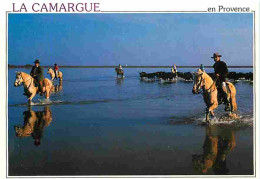 Animaux - Chevaux - Camargue - Les Gardians Au Travail - Taureaux - CPM - Voir Scans Recto-Verso - Pferde