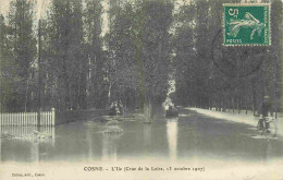 58 - Cosne Cours Sur Loire - L'Ile - Crue De La Loire Du 13 Octobre 1907 - Animée - CPA - Oblitération De 1907 - Voir Sc - Cosne Cours Sur Loire