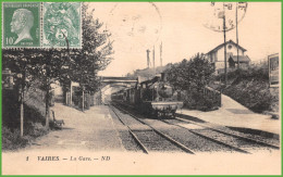77 / VAIRES-SUR-MARNE - La Gare (train) - ND PHOT N° 1 Cpa - Vaires Sur Marne