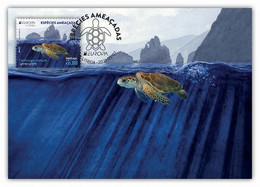 Portugal ** & Maximum Card, CEPT Europa Madeira, Endangered Species, Common Turtle, Caretta Caretta 2021 (77686) - Maritiem Leven