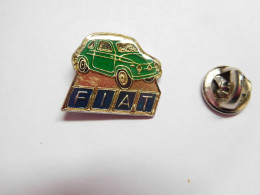 Beau Pin's , Auto Fiat 500  , Verte , Verso Quadrillé - Fiat