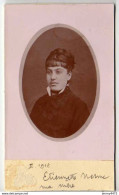 CARTE CDV - Portrait De Etiennette Nesme En 1912 -  Tirage Aluminé - Taille 63 X 104 - Old (before 1900)