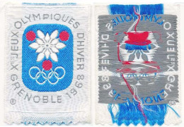 Ecusson Tissus 5,1 X 7,2 Cm  Xèmes Jeux Olympiques D'Hiver De GRENOBLE 1968 Olympic Games Grenoble "Excoffon" - Scudetti In Tela