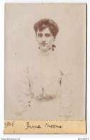 CARTE CDV - Portrait De Anna Nesme,en 1903 - Mariage Jean Orcière -  Tirage Aluminé - Taille 63 X 104 - Anciennes (Av. 1900)
