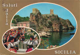 ITALIE - Saluti Dalla Sicilla - Multi-vues Animé - Carte Postale Ancienne - Altri & Non Classificati