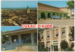 Cuxac D'Aude: PEUGEOT 203 PICKUP, TRACTEUR AGRICOLE - Vue Générale, Cave Coopérative, Les Ecoles - (France) - Passenger Cars