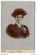 CARTE CDV - Portrait De Irma Tesser 1907 -  Tirage Aluminé - Taille 59 X 93 - Anciennes (Av. 1900)