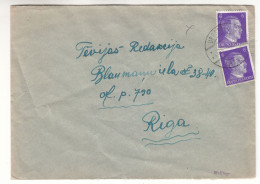 Allemagne - Troisième Reich - Lettre De 1942 Expédié Vers Riga - Hitler - - Covers & Documents