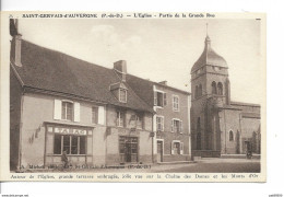 SAINT-GERVAIS D'AUVERGNE :L'Eglise - Partie De La Grande Rue  / CPA A. Michel VIERGE / TTBE/ RARE +++++ - Saint Gervais D'Auvergne