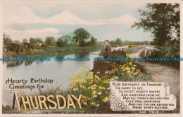 R113972 Hearty Birthday Greetings For Thursday. A Lake. Wildt And Kray. RP - Monde