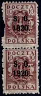 1920 Poland  Eastern Silesia (Ostschlesien)   Pair   Mi 2 Unused - Unused Stamps