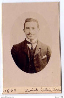 CARTE CDV - Portrait De Antonin Ciame En Août 1906 -  Tirage Aluminé - Taille 59 X 93 - Dos Signé Henri Benee - Old (before 1900)